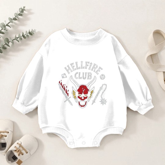 Discover Stranger Things Hellfire Club Baseball Baby Romper Sweatshirts