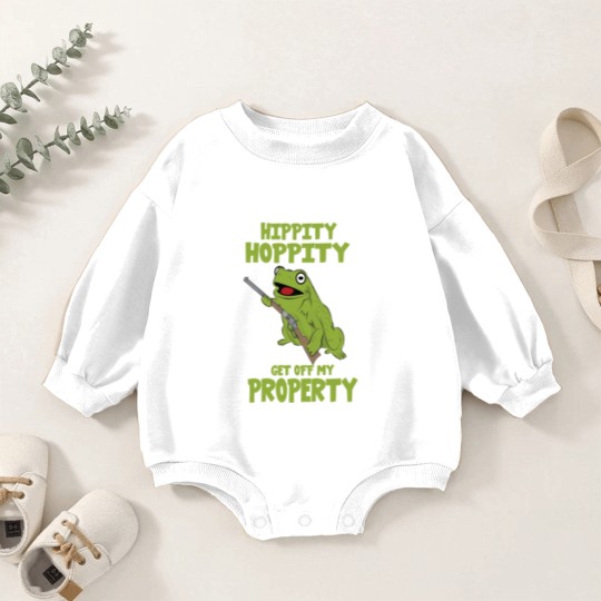 Discover hippity hoppity property get away from my property Baby Romper Sweatshirts
