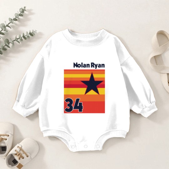 Discover Retro Nolan Ryan Uniform Tribute - Baseball Lover - Baby Romper Sweatshirts