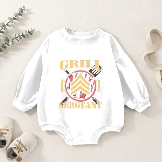 Discover Grill Sergeant - Funny BBQ Design Baby Romper Sweatshirts