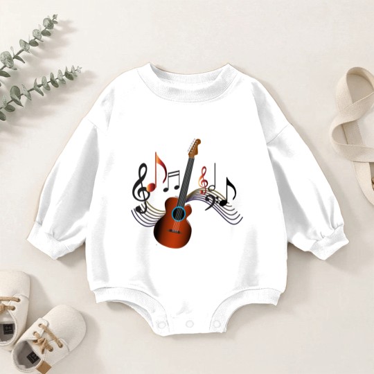 Discover Acoustic Guitar Baby Romper Sweatshirts