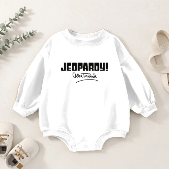 Discover Jeopardy Alex Trebek Signature - Black - Alex Trebek - Baby Romper Sweatshirts