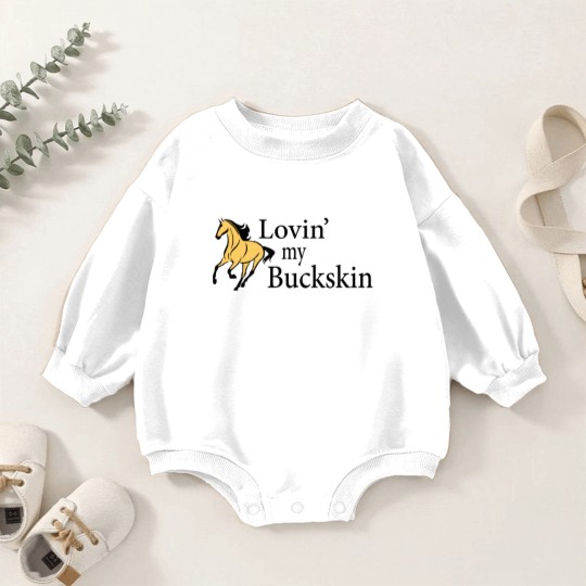 Discover Buckskin Horse: Love Baby Romper Sweatshirts