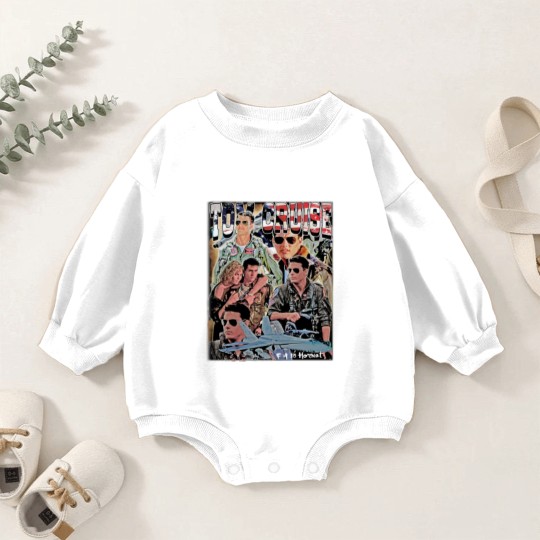 Discover Tom Cruise Baby Romper Sweatshirts Action Movie Fans Graphic Baby Romper Sweatshirts Homage Baby Romper Sweatshirts American Actor Classic 90s Retro Vintage Gift