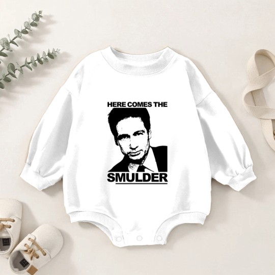 Discover Here Comes the sMulder - X-Files Returns in 2016! - David Duchovny - Baby Romper Sweatshirts