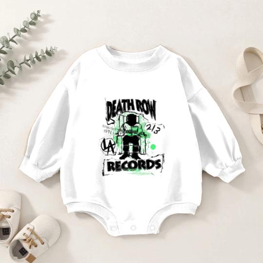 Discover Death Row Records Green Decoupage Baby Romper Sweatshirts