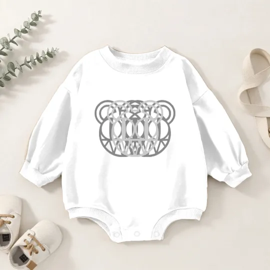 Discover Radio Bear Retro Minimalist Color Design Grey - Bear - Baby Romper Sweatshirts