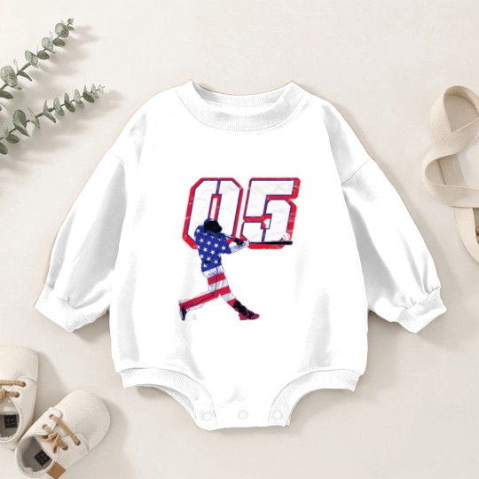 Discover Freddie Freeman Flag Silhouette Gameday Premium Baby Romper Sweatshirts