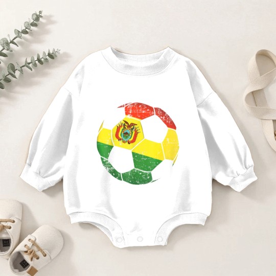 Discover Bolivia Soccer Ball Flag Baby Romper Sweatshirts