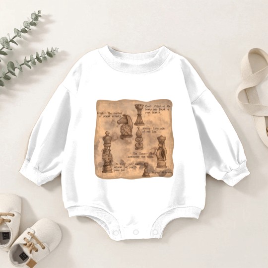Discover Fantasy Chessmen - Chess - Baby Romper Sweatshirts