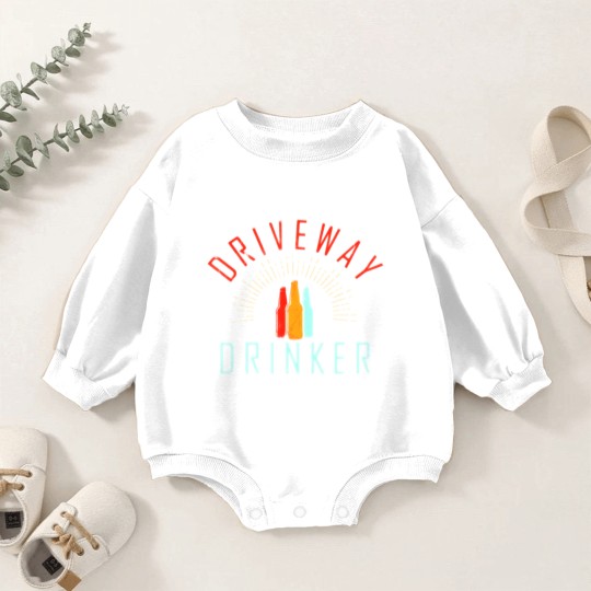 Discover Driveway Drinker Baby Romper Sweatshirts Retro Vintage Funny Baby Romper Sweatshirts