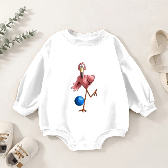 Discover Cool Bowling Flamingo | Funny Shorebirds Lover Player Gift Baby Romper Sweatshirts