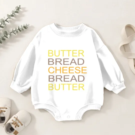 Discover Butter Bread Cheese Baby Romper Sweatshirts