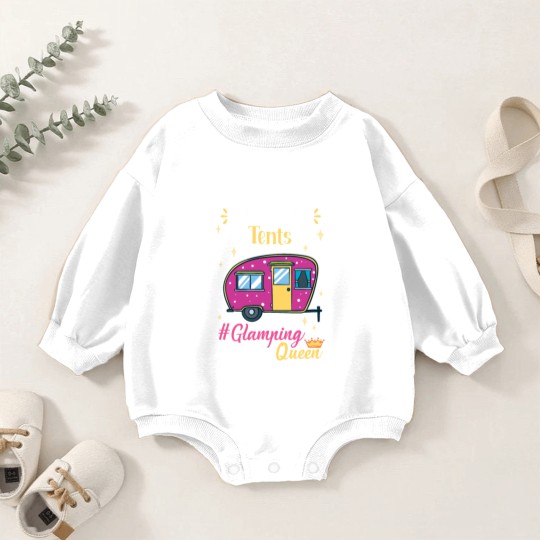 Discover Glamping Queen Camping Grandma Baby Romper Sweatshirts