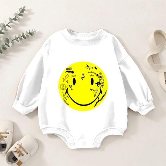 Discover Lil Wayne Tattoo Smiley Baby Romper Sweatshirts