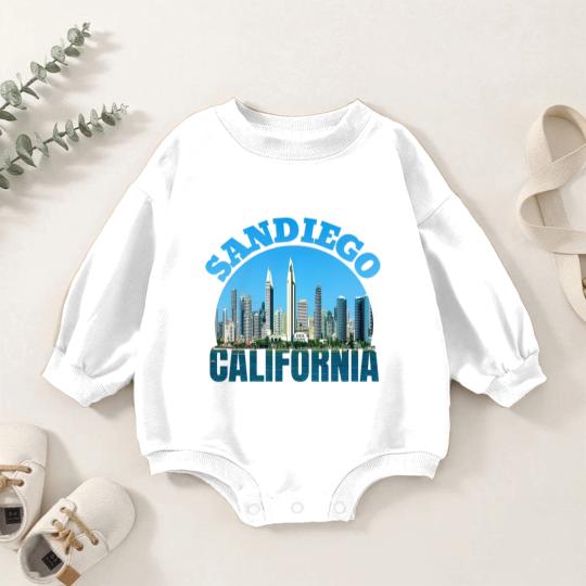 Discover San Diego California Baby Romper Sweatshirts