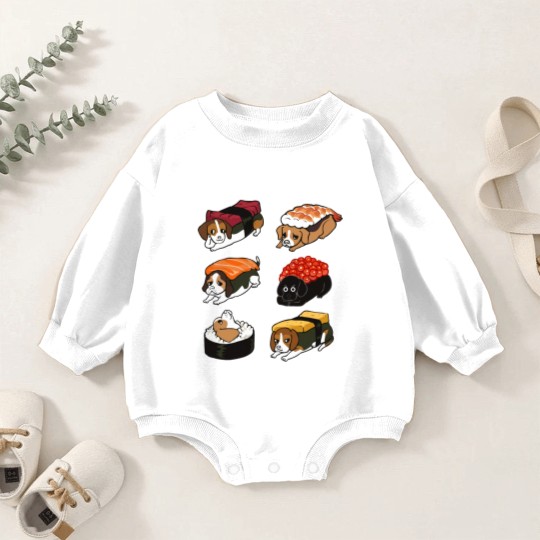 Discover Sushi Beagle - Beagle - Baby Romper Sweatshirts