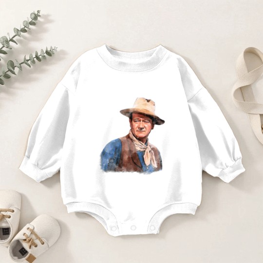 Discover John Wayne "The Duke" - Watercolor - John Wayne - Baby Romper Sweatshirts