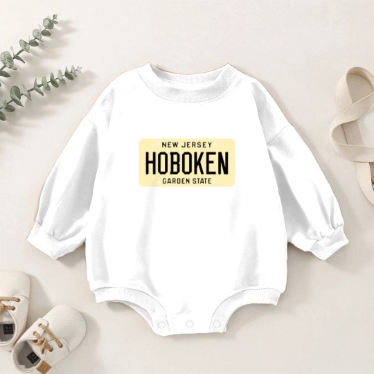 Discover Hoboken New Jersey License Plate Baby Romper Sweatshirts