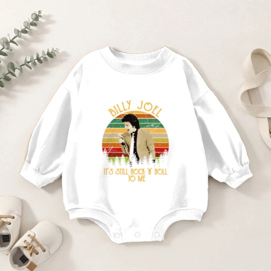 Discover Vintage Billy Tees Joel It's Still Rock and Roll To Me Essential Baby Romper Sweatshirts