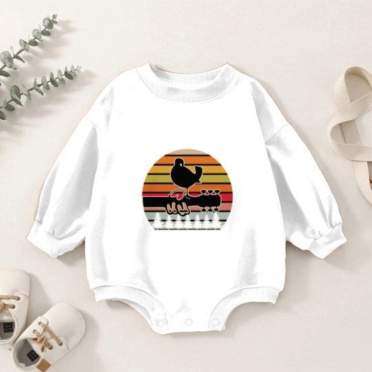 Discover woodstock 50th anniversary 1969 2020,Woodstock Baby Romper Sweatshirts,Woodstock 1969 ,Peace Love Bird - Woodstock - Baby Romper Sweatshirts