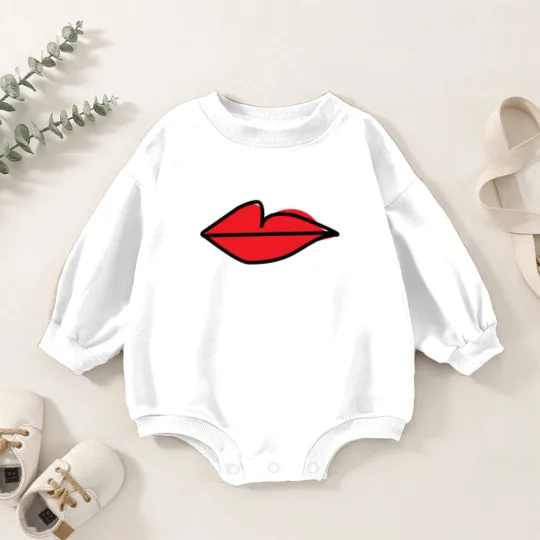 Discover Red Lips As Seen On Villanelle - Killing Eve S2 - Killing Eve - Baby Romper Sweatshirts