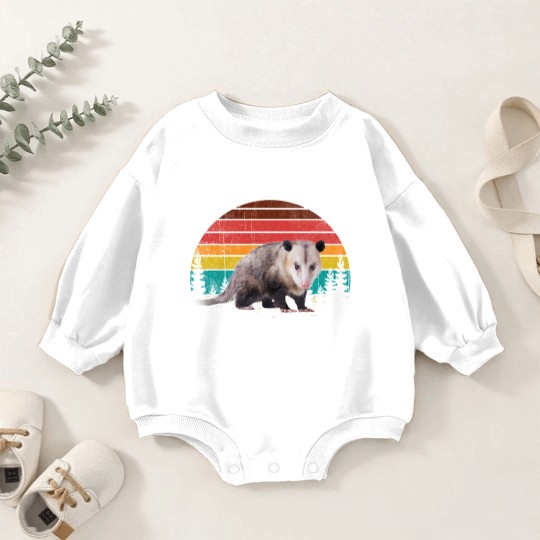 Discover Vintage Retro Possum Lovers Baby Romper Sweatshirts