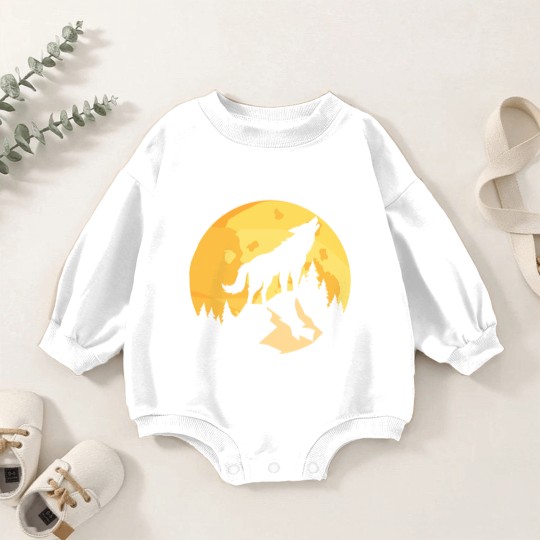 Discover wolf - Wolf - Baby Romper Sweatshirts
