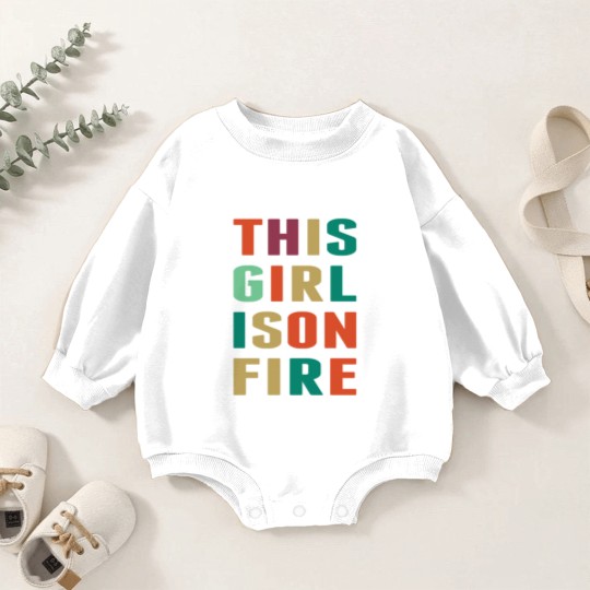 Discover This Girl Is Girl On Fire Baby Romper Sweatshirts
