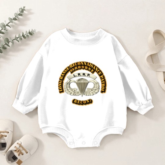 Discover Airborne Badge - LRRP - Veteran - Baby Romper Sweatshirts