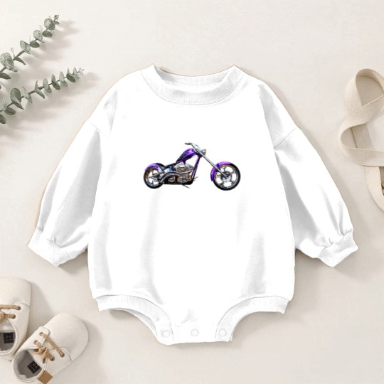 Discover Purple Chopper Motorcycle Baby Romper Sweatshirts Baby Romper Sweatshirts