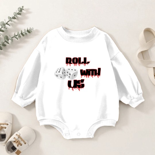 Discover Roll with US Vegas Dice Baby Romper Sweatshirts, Casino Bonus Baby Romper Sweatshirts