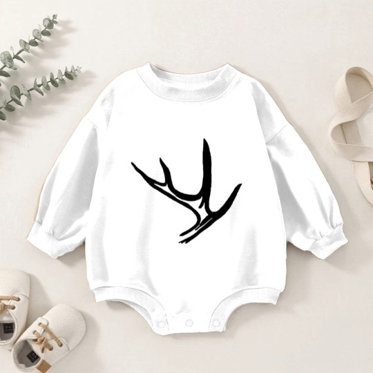 Discover White Tail Deer Antler Baby Romper Sweatshirts