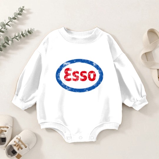 Discover Vintage distressed Esso logo - Auto Racing - Baby Romper Sweatshirts