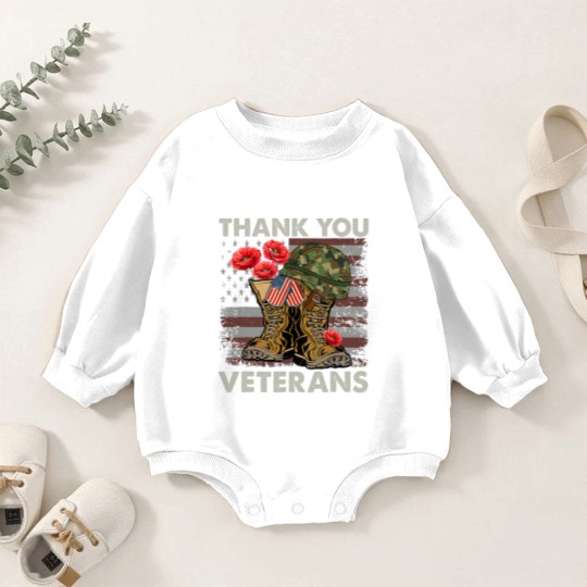 Discover Thank You Veterans Baby Romper Sweatshirts