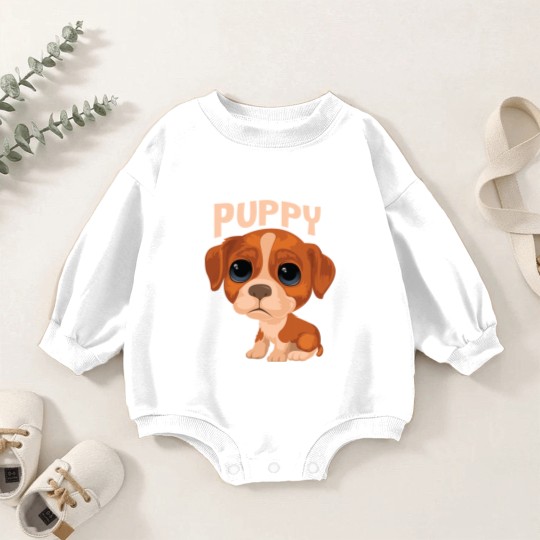Discover Puppy - Puppy - Baby Romper Sweatshirts