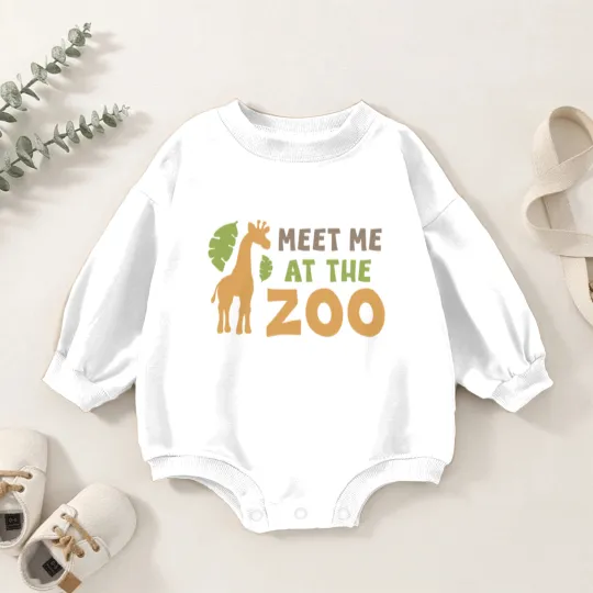Discover Meet me at the zoo Baby Romper Sweatshirts