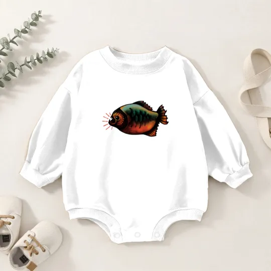 Discover Piranha - Piranha - Baby Romper Sweatshirts