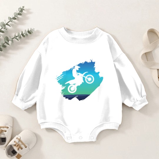 Discover Motocross Dirt Bike Baby Romper Sweatshirts