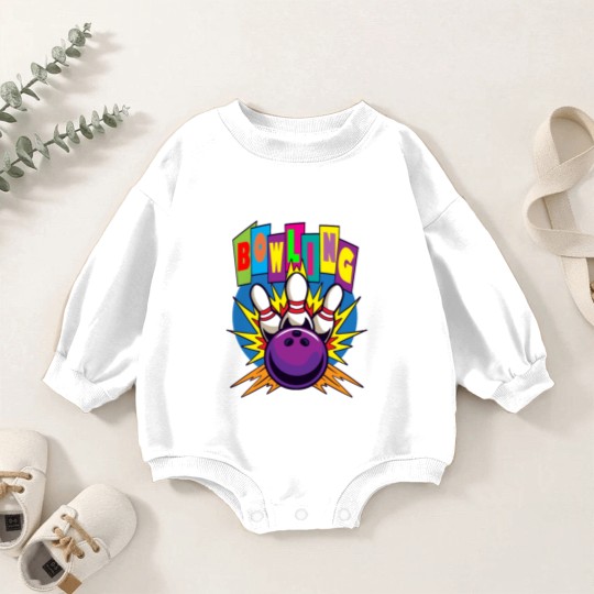 Discover Colorful Pin Bowling Baby Romper Sweatshirts