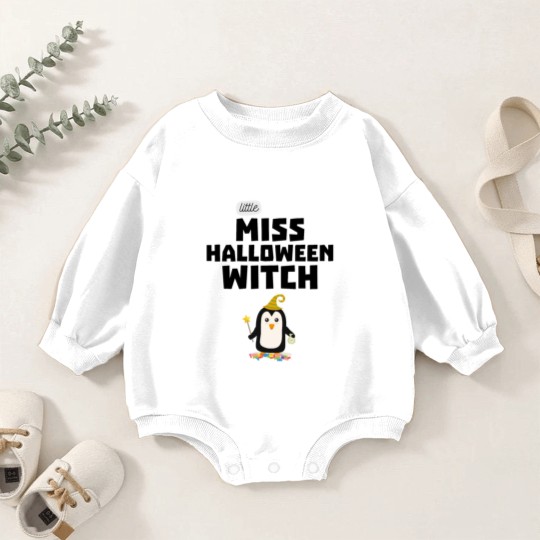 Discover Miss Halloween Witch Penguin gift Baby Romper Sweatshirts