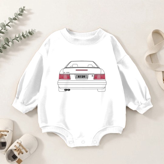 Discover R129 - SL - Rear- Black Baby Romper Sweatshirts