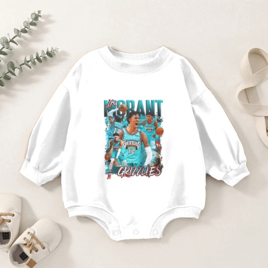 Discover Ja Morant Baby Romper Sweatshirts | Memphis Grizzlies Bootleg Graphic Baby Romper Sweatshirts