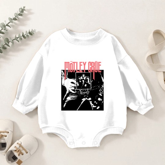 Discover Vintage 2000's Original Motley Crue Rock Band Concert Too Fast For Love Tour Black & Red Baby Romper Sweatshirts