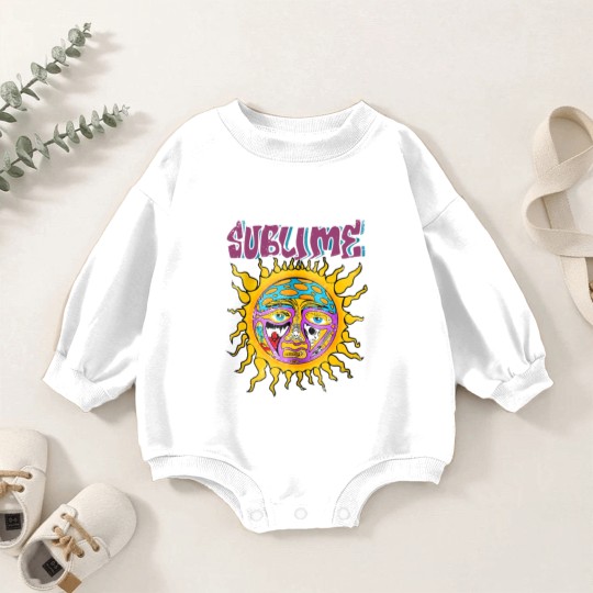 Discover Sublime Vintage Logo Baby Romper Sweatshirts - Sublime Baby Romper Sweatshirts, Rock Band Baby Romper Sweatshirts, Fan Gift Birthday