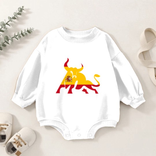 Discover Spain Spanish Flag Souvenir Toro España Bull Silhouette - Spanish Spain Flag Souvenir Bull S - Baby Romper Sweatshirts