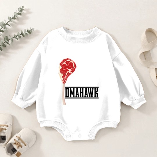 Discover Tomahawk Steak Baby Romper Sweatshirts