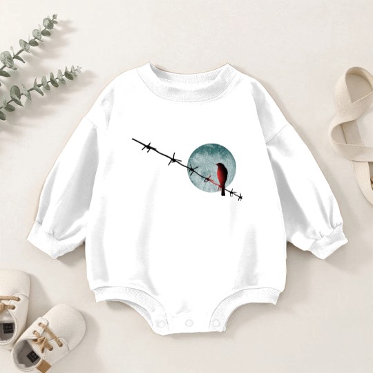 Discover Leonard Cohen - Bird On A Wire (ii) - Leonard Cohen - Baby Romper Sweatshirts