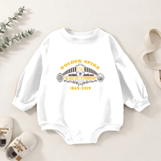 Discover Golden Spike Color UP Logo Baby Romper Sweatshirts