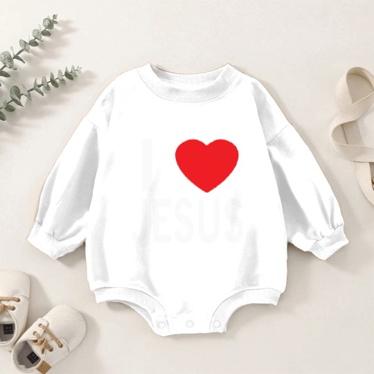 Discover I LOVE JESUS Baby Romper Sweatshirts